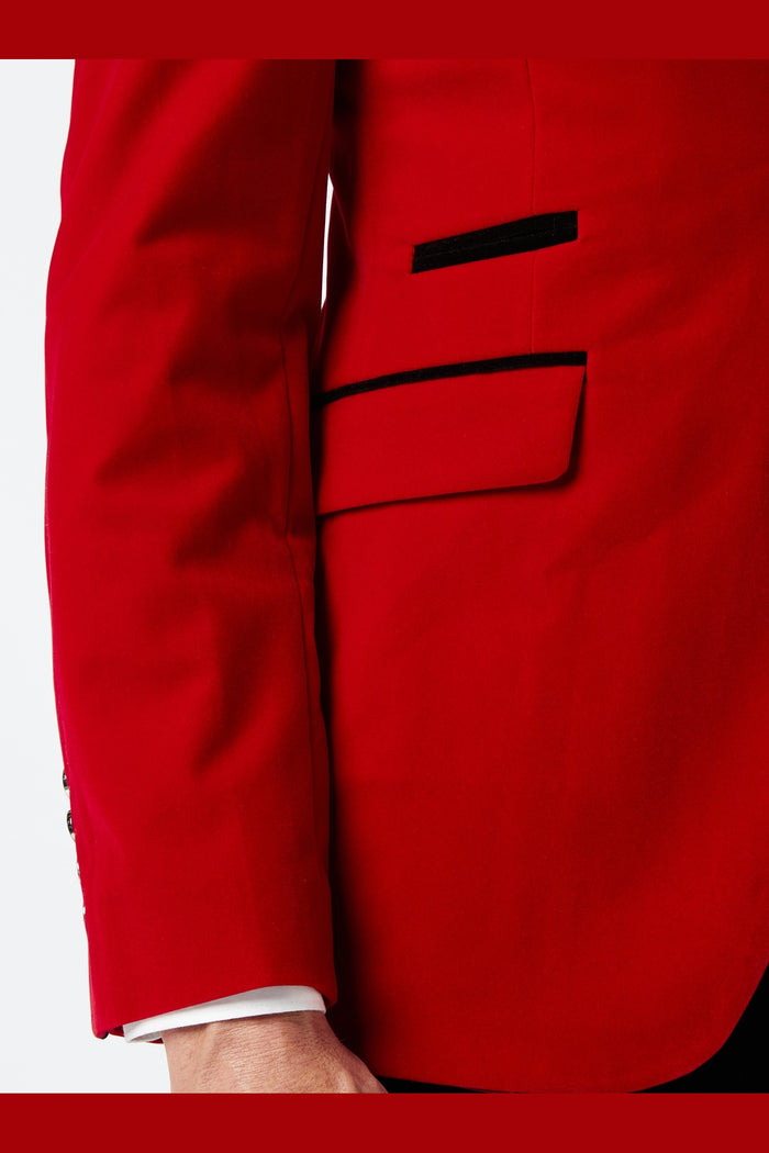 JES - Red Soft Velvet Dinner Jacket