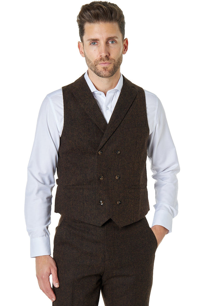 JIM - TWEED DOUBLE BREASTED WAISTCOAT