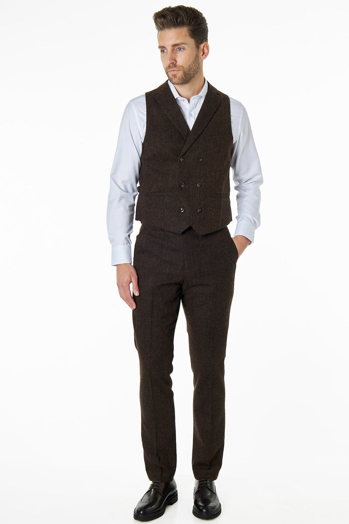 JIM - TWEED DOUBLE BREASTED WAISTCOAT