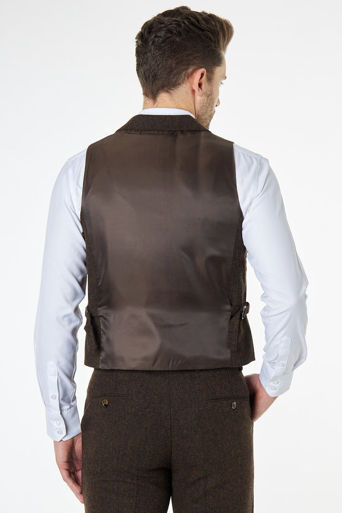 JIM - TWEED DOUBLE BREASTED WAISTCOAT