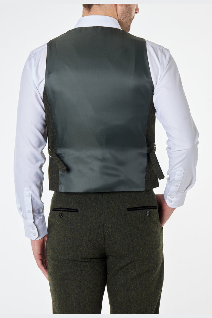 JIM - TWEED GREEN WAISTCOAT