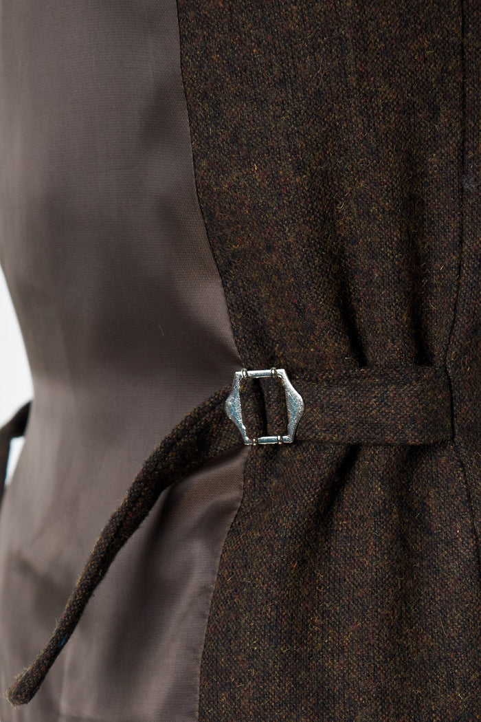 JIM - TWEED WAISTCOAT IN BROWN