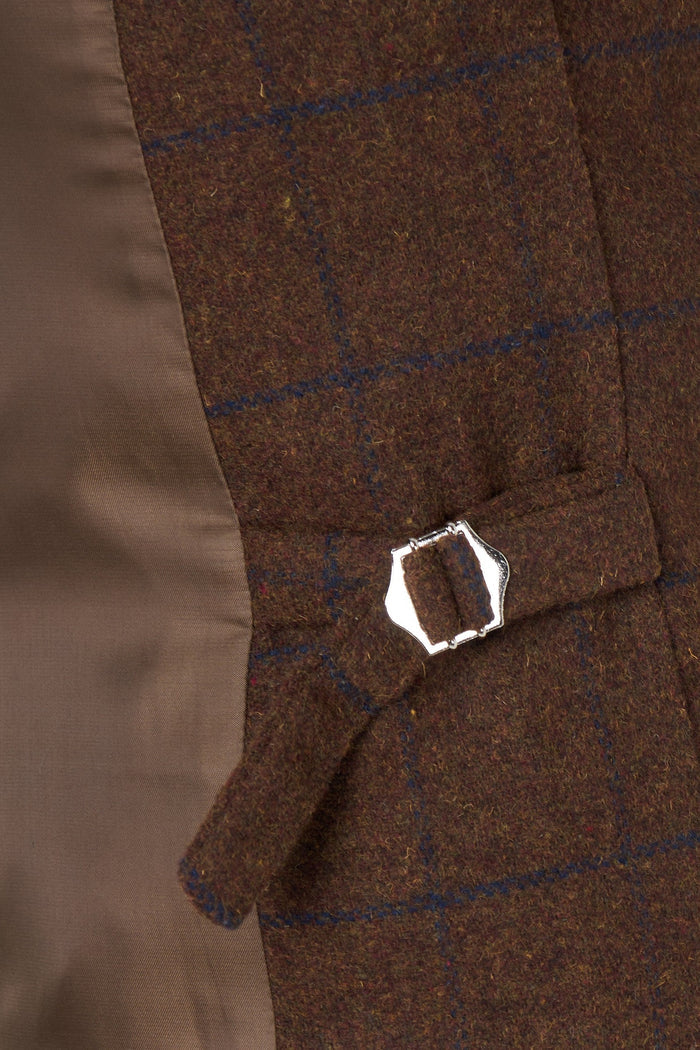 JUDE TWEED CHECK DOUBLE BREASTED WAISTCOAT