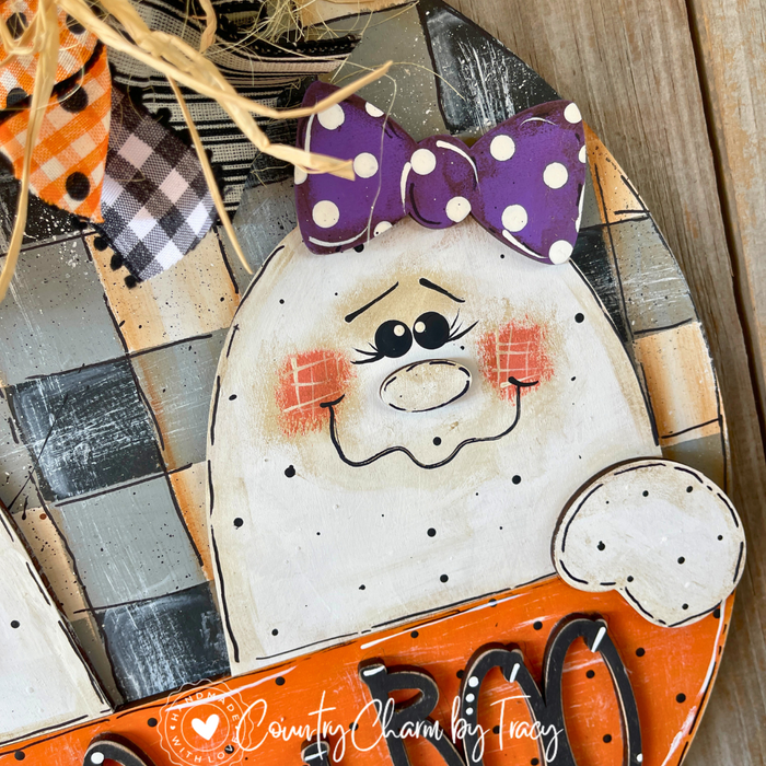 Just Say Boo – Halloween 2 Ghosts 15″ Door Hanger