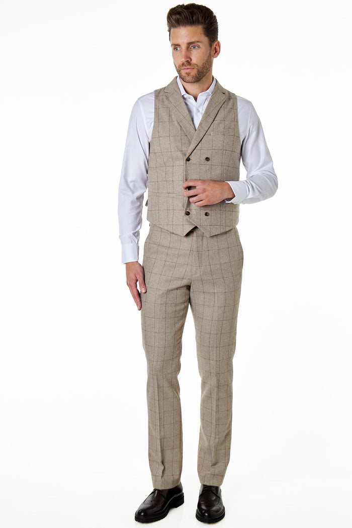 KANO – HERRINGBONE DOUBLE BREASTED WAISTCOAT