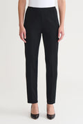 Knit Straight-Leg Pants, Black | Ming Wang