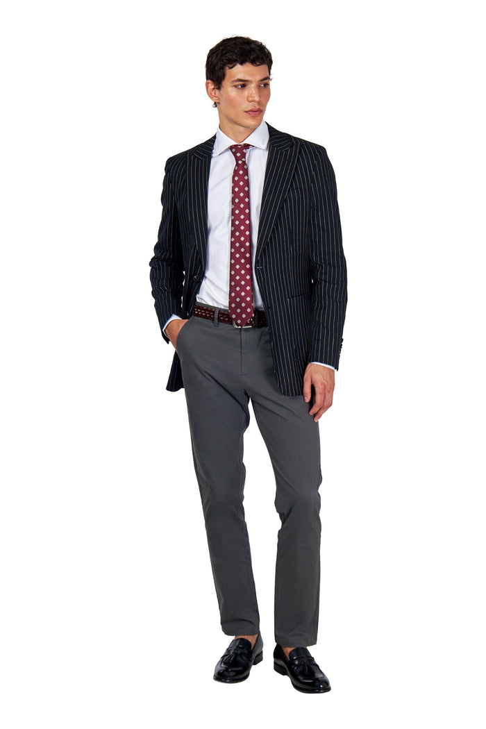 LLOYD – Black Pinstripe Pure Linen Jacket