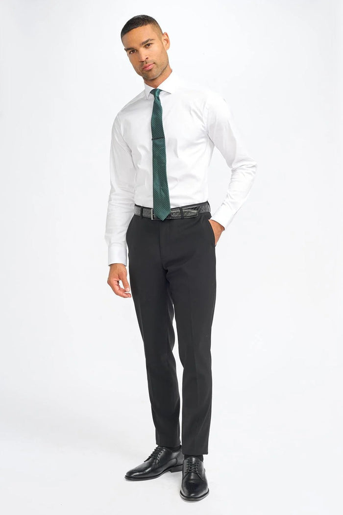 MALIBU – PLAIN BLACK TAILORED SUIT TROUSER