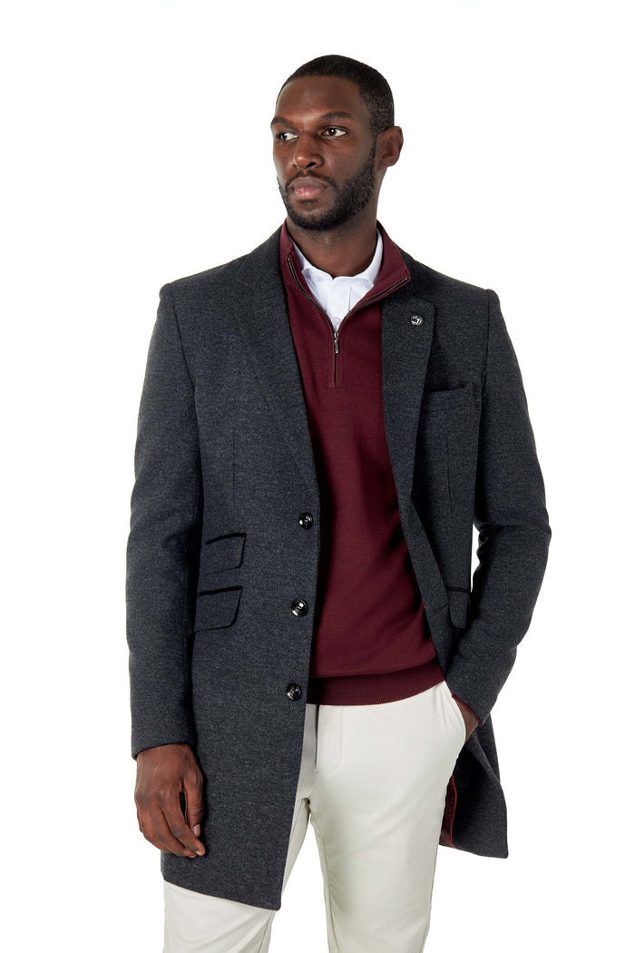 MAROON 100% COTTON KNIT ZIP NECK JUMPER