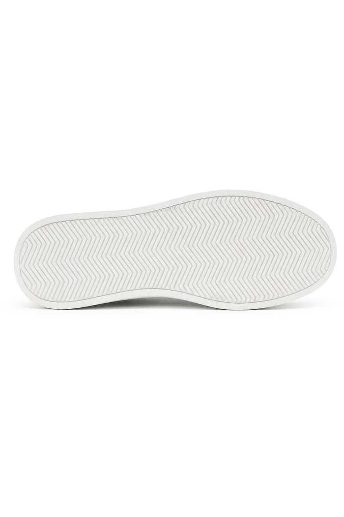 Men's Brown Real Leather Lace-Up Trainers White Sole