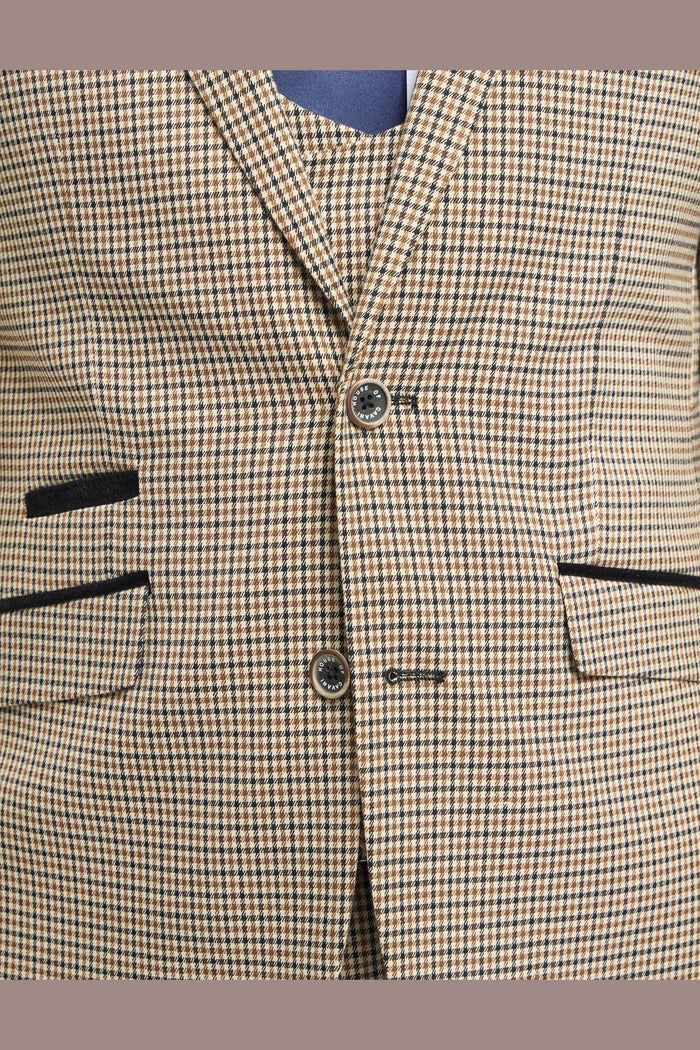 ELWOOD - TAN SLIM FIT BLAZER
