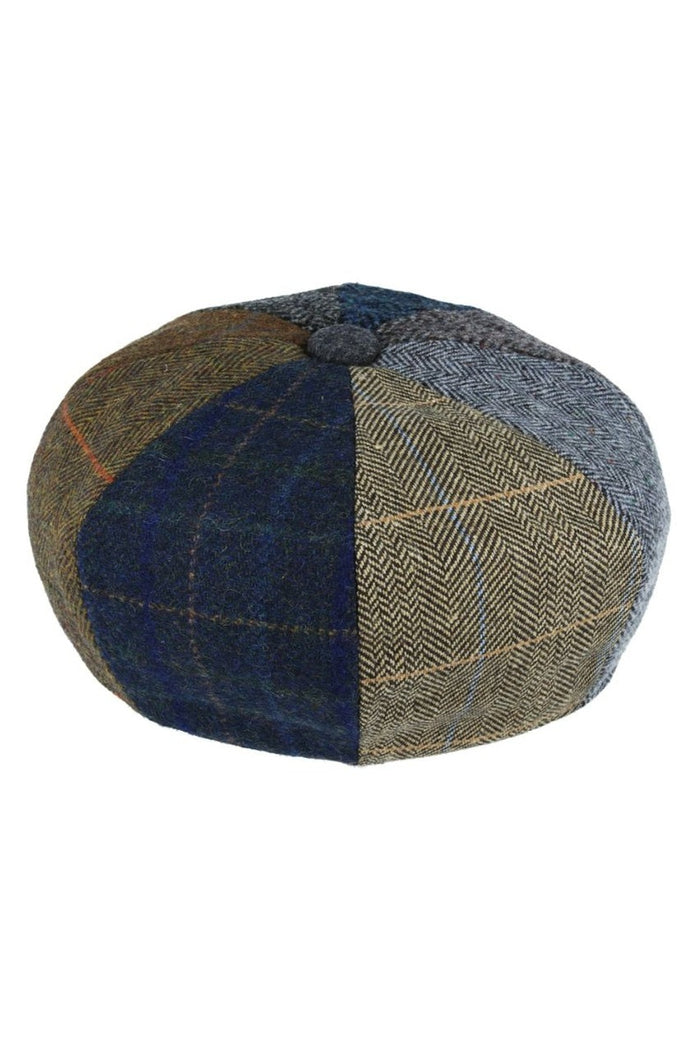 MULTI COLOUR TWEED WOOL BLEND NEWSBOY CAP