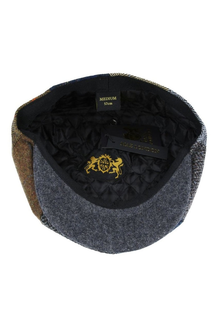 MULTI COLOUR TWEED WOOL BLEND NEWSBOY CAP