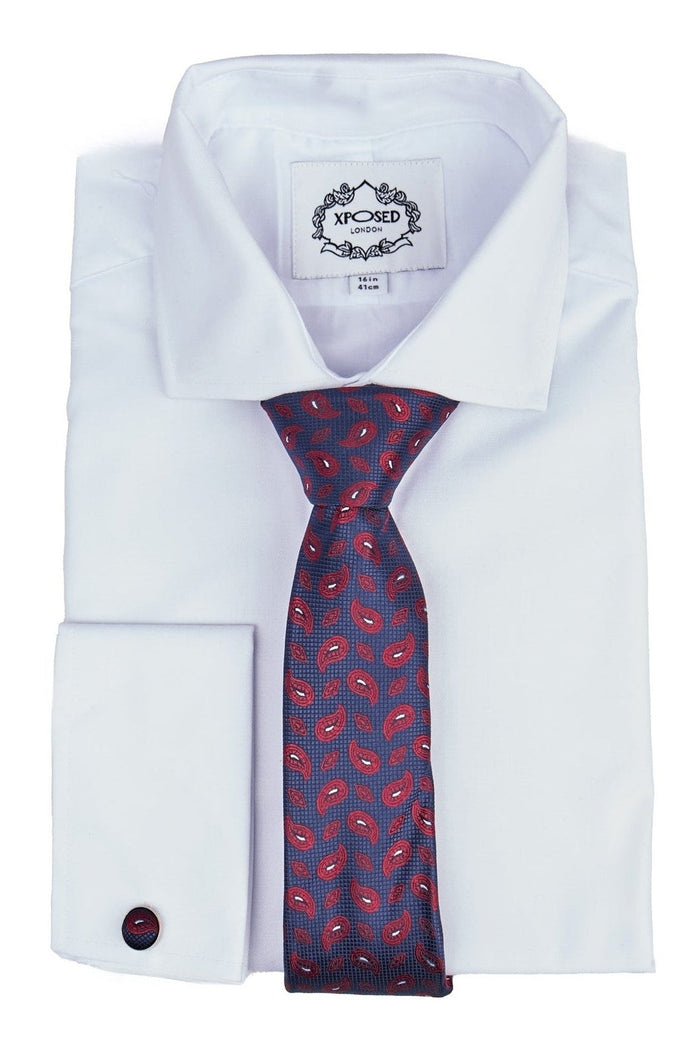 NAVY PAISLEY PRINT NECKTIE SET
