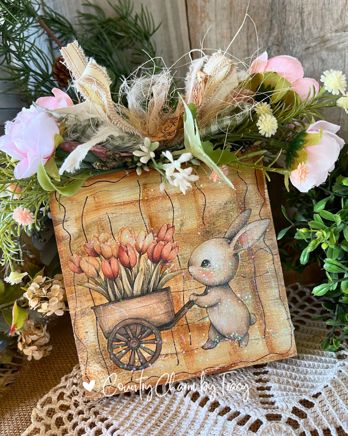 Picked Just for You Bunny Block Shelf Sitter #2