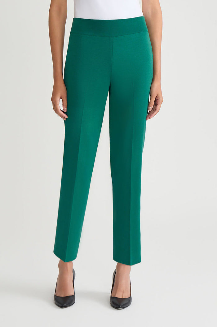 Plus Size Knit Classic Cut Ankle Pants, Everest | Ming Wang