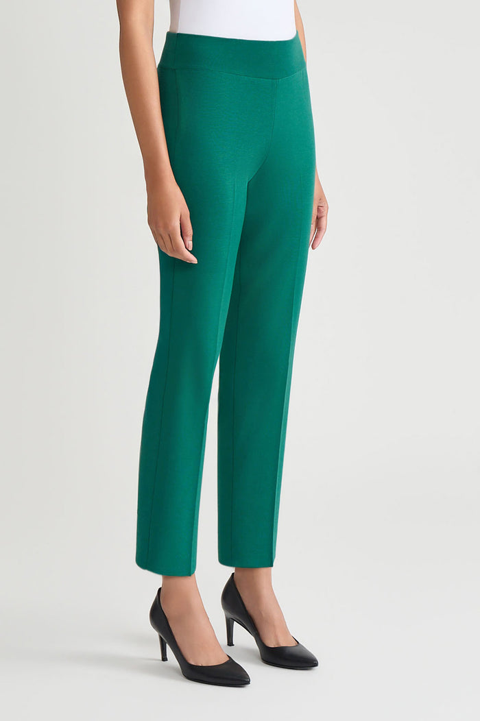 Plus Size Knit Classic Cut Ankle Pants, Everest | Ming Wang