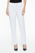Plus Size Lined Straight Leg Knit Pant, White | Ming Wang