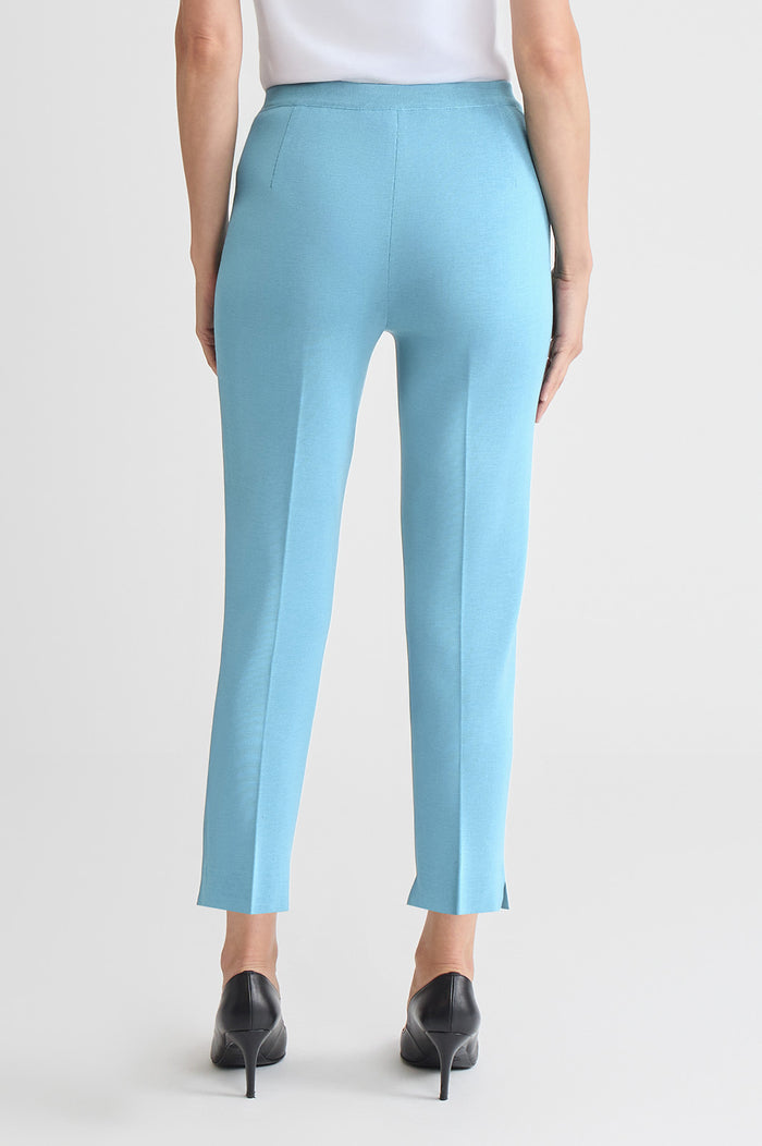 Plus Size Knit Straight-Leg Ankle Pants, Serene, Serene | Ming Wang
