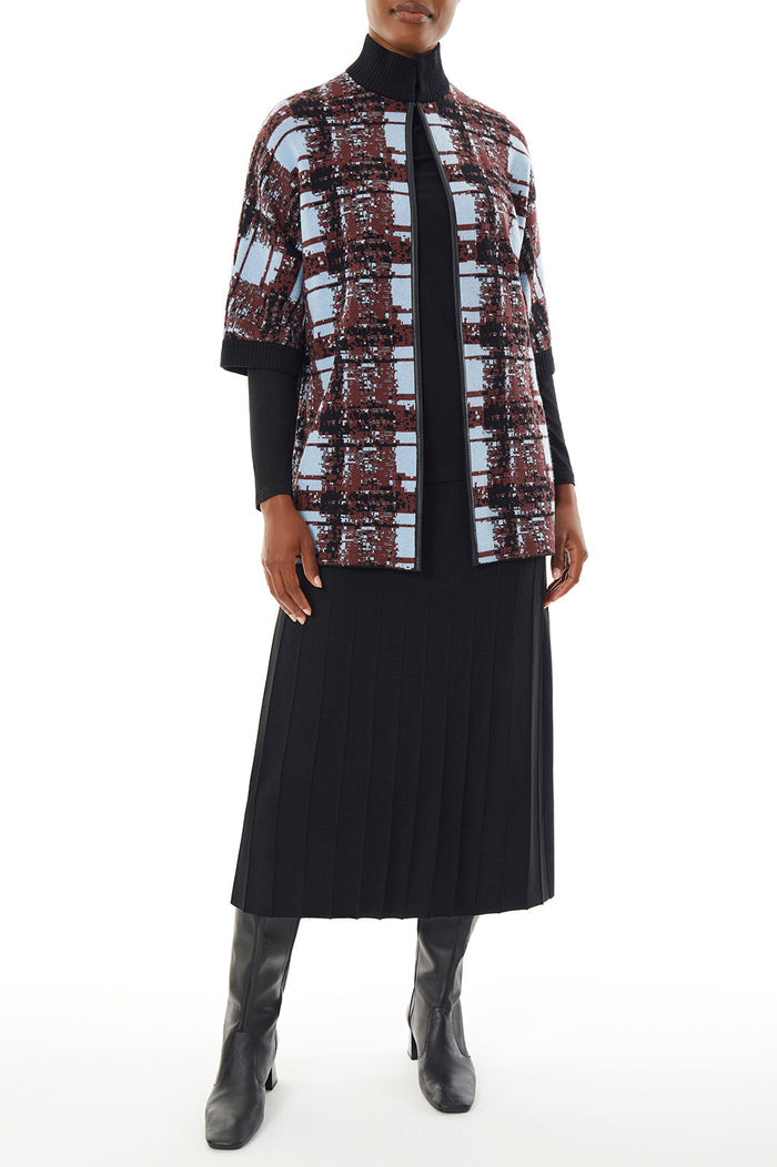 Plus Size Pleated Soft Knit Maxi Skirt | Ming Wang