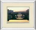 Ponte Vecchio By Bill Philip - Mirror Framed Print Wall Art - Dark Gray