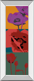 Pop Poppies By Li-legger - Mirrored Frame Real Glass - Red