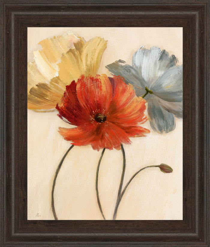 Poppy Palette I By Nan - Framed Print Wall Art - Beige