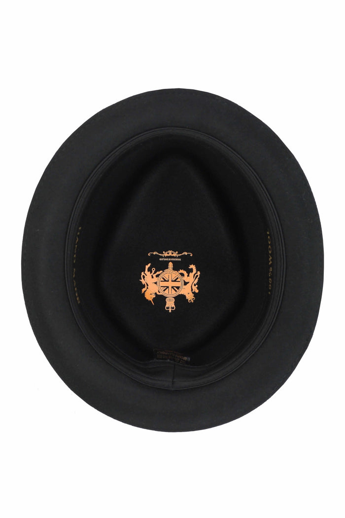Pork Pie Hat 100% Wool Felt Diamond Shape Crown - DC 310