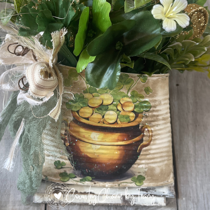 Pot of Gold Rustic Wall Pocket | Lucky Little Things St. Patrick’s Decor