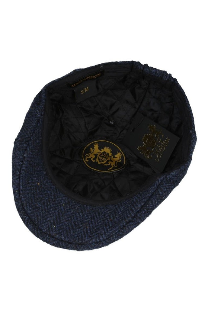 PURE WOOL HERRINGBONE DUCKBILL FLAT CAP