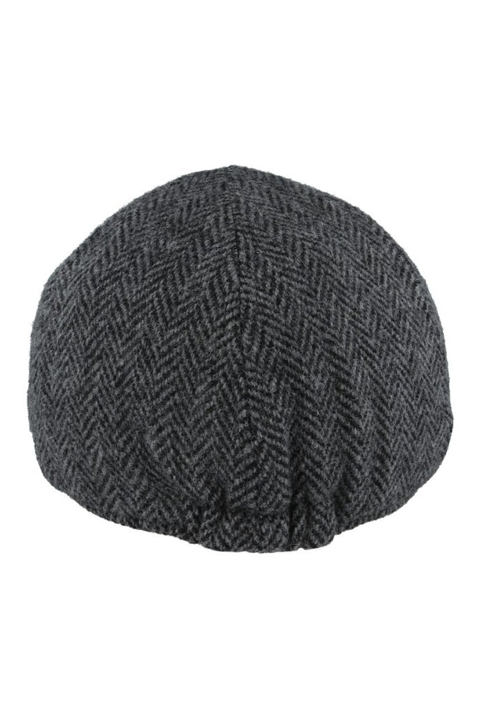 PURE WOOL HERRINGBONE DUCKBILL FLAT CAP