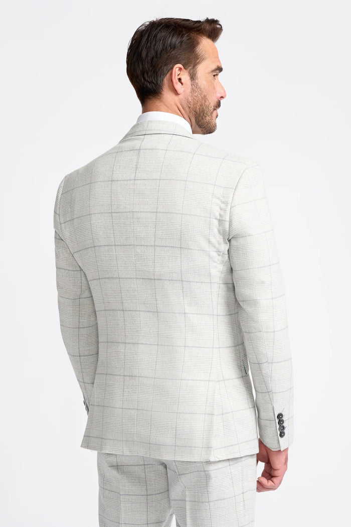 RADHIKA MENS SLIM FIT WHITE THREE PIECE SUIT