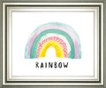 Rainbow Joy By Joelle Wehkamp - Framed Print Wall Art - White