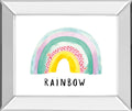 Rainbow Joy By Joelle Wehkamp - Mirror Framed Print Wall Art - White
