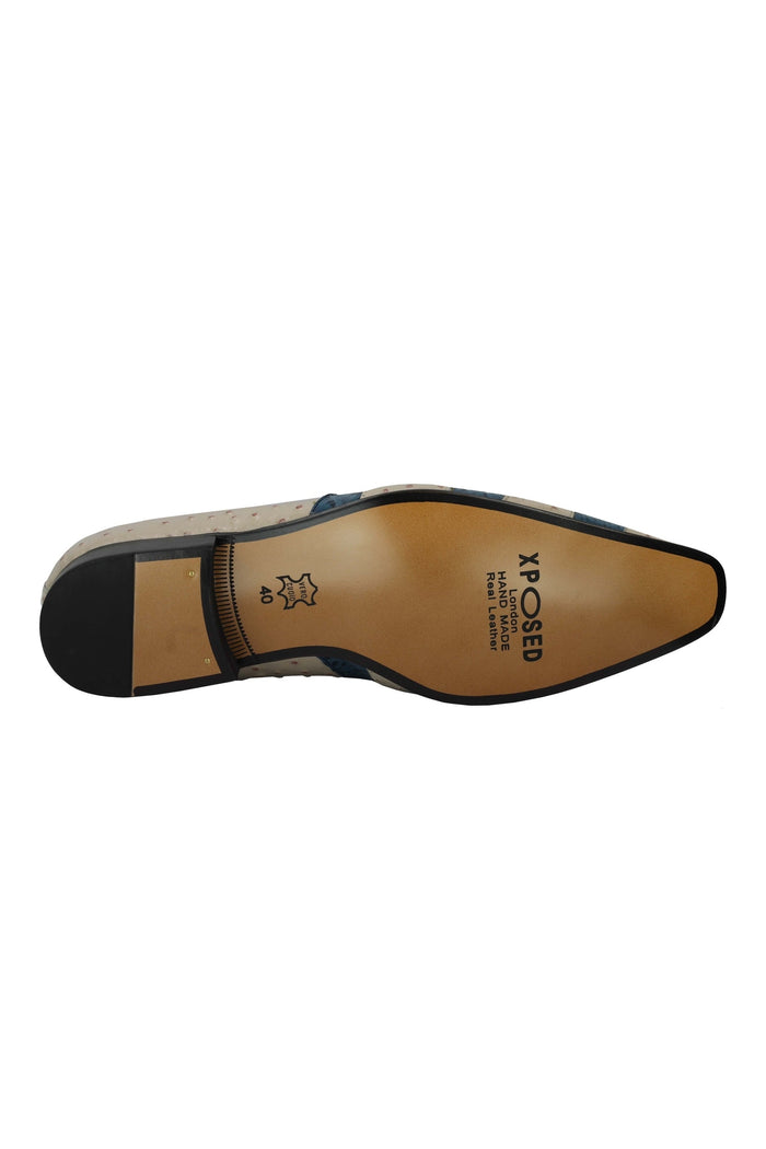 Real Leather 2 Toned Polish Slip On