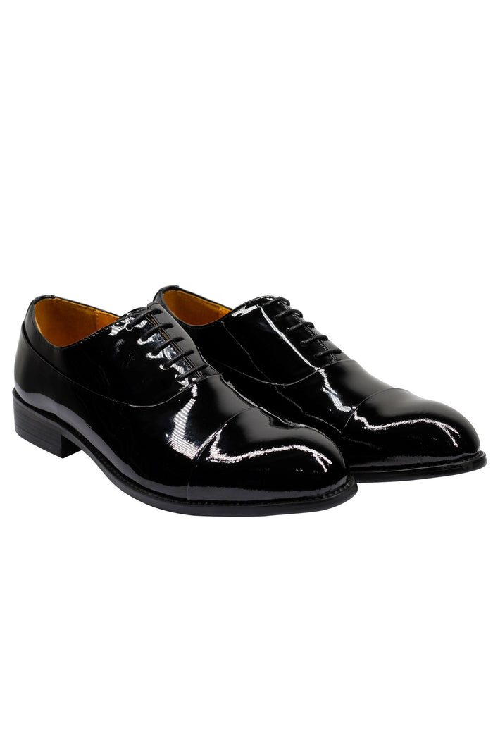 REAL LEATHER BLACK SHINY SHOES