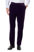 Ricky - Mens Dinner Party Purple Soft Velvet Trousers