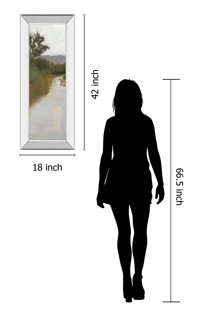 River Journey By Megan Lightell - Framed Print Wall Art - Gray