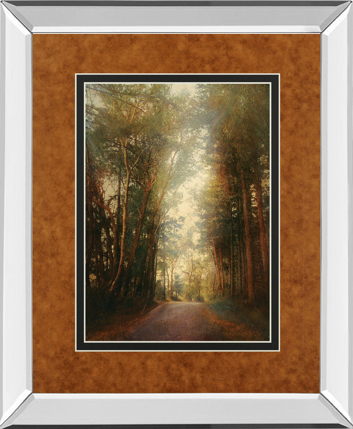 Road Of Mysteries Il By Amy Melious - Mirror Framed Print Wall Art - Light Brown