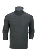 ROLL NECK JUMPER LIGHTWEIGHT STRETCH COTTON, GREY