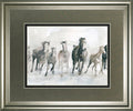 Running Wild By Carol Robinson - Framed Watercolor Print Wall Art - Dark Gray