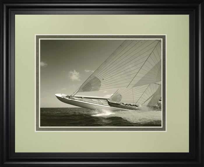 Sea Spray Il By Michael Kahn - Framed Print Wall Art - Gray