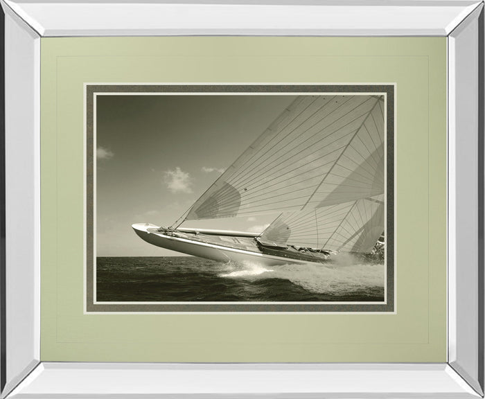 Sea Spray Il By Michael Kahn - Mirror Framed Print Wall Art - Gray