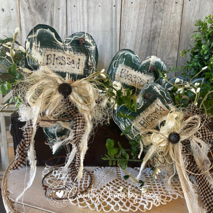 Shamrock Heart Insert with or without Rusty Spring