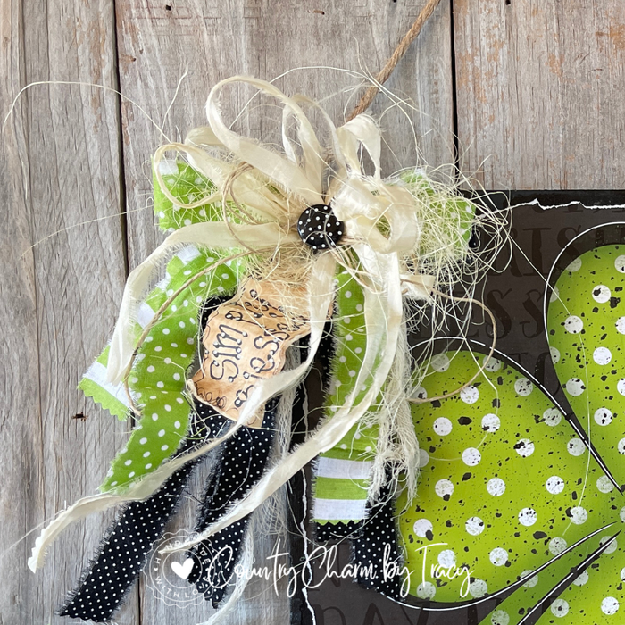 Simply Blessed Whimsical Shamrock Wall Hanging