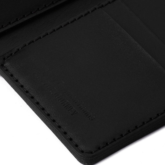 Slim black leather wallet - Spiš.