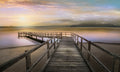 Small - Morning On The Lake By Mike Calascibetta - Beige