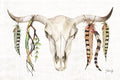 Small - Tribal Skull II By Marla Rae - Beige