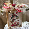Snowman Valentine Block #1 ~ Decor Shelf Sitter