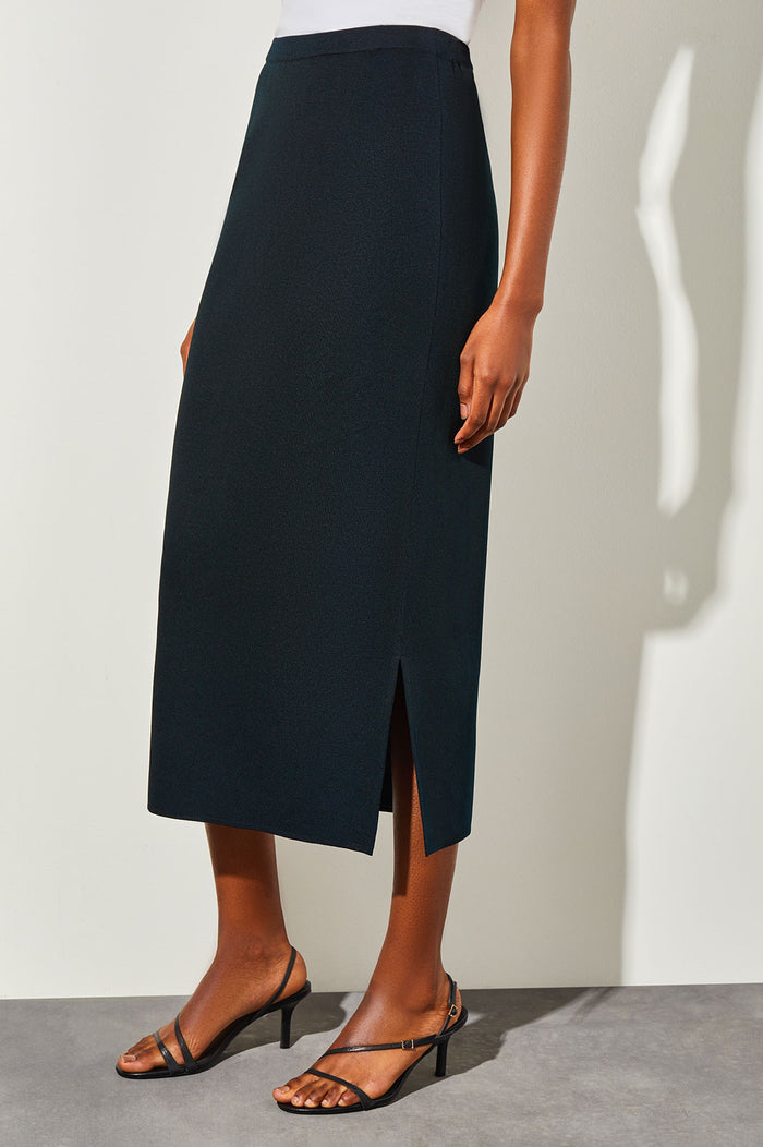 Straight Knit Ballerina-Length Skirt | Ming Wang